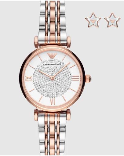 Two Tone Analogue Watch AR80035