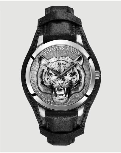 Mens Watch Rebel Tiger 3D Black-silver