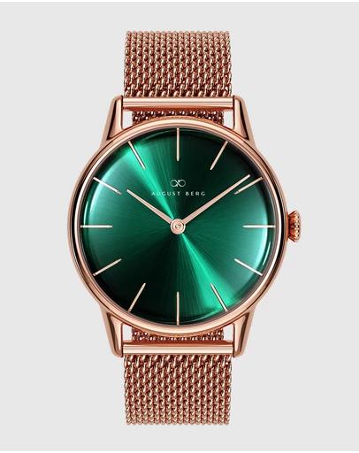 Serenity 32mm Rose Gold Plated Mesh Watch