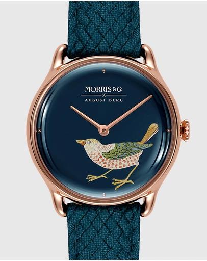 Morris & Co 30mm Strawberry Thief Bird Watch