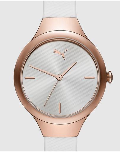 Contour White Analogue Watch