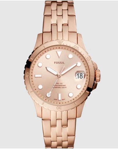 FB-01 Rose Gold-Tone Analogue Watch ES4748
