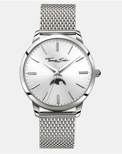 Classic Moon phase Mesh Watch