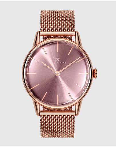 Serenity 32mm Rose Gold Plated Mesh Watch