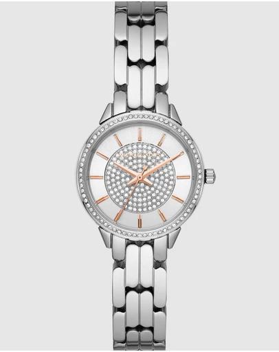 Allie Silver-Tone Analogue Watch MK4411