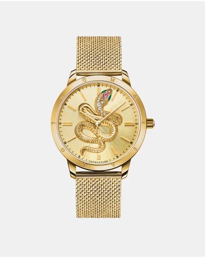 Women's Watch Snake In 3D Optics Gold