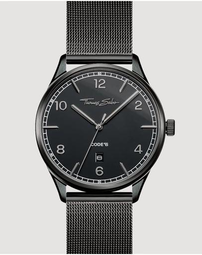 Code TS Black Steel Mesh Watch