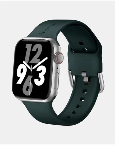 Silicone Band with Modern Silver Buckle ??The Byron ??Apple Compatible
