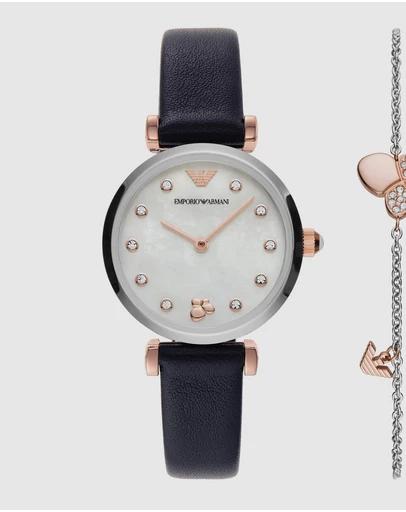 Emporio Armani Gianni T-Bar Blue Watch AR80036