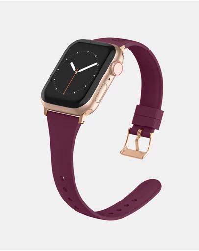 Slim Silicone Band with Classic Gold Buckle ??The Gippsland ??Apple Compatible