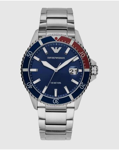 Silver-Tone Analogue Watch