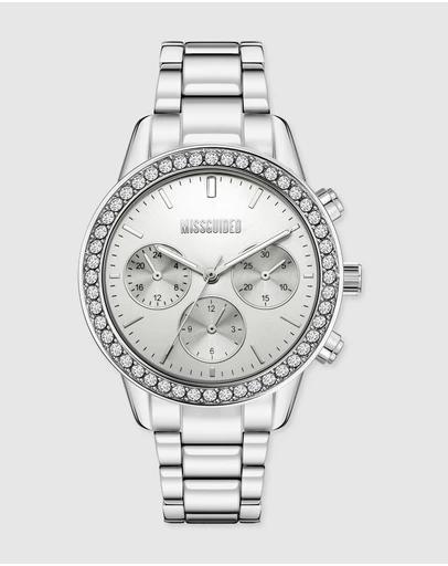 Missguided Silver Stone Bracelet