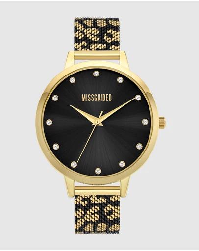Missguided Black Leopard Mesh