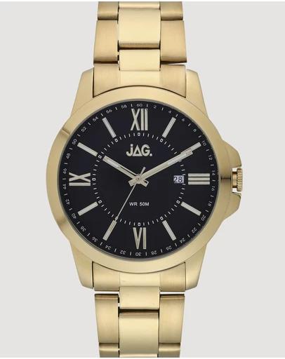 Xavier Black Dial IP Yellow Gold Bracelet 44 mm
