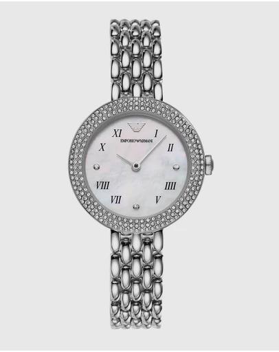 Silver-Tone Analogue Watch