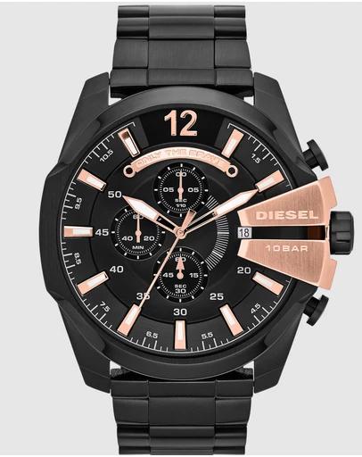 Mega Chief Black Chronograph Watch DZ4309