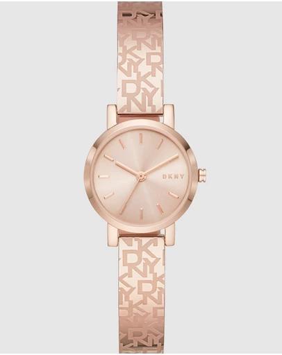 Soho Rose Gold-Tone Analogue Watch NY2884