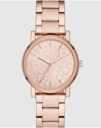 Soho Rose Gold-Tone Analogue Watch NY2854