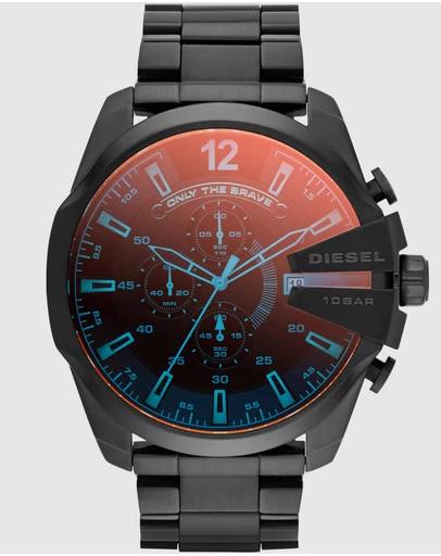 Mega Chief Black Chronograph Watch DZ4318