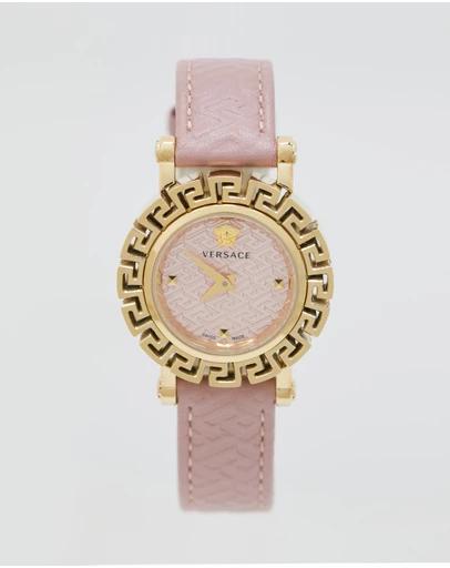 Greca Glam Leather Watch 30mm