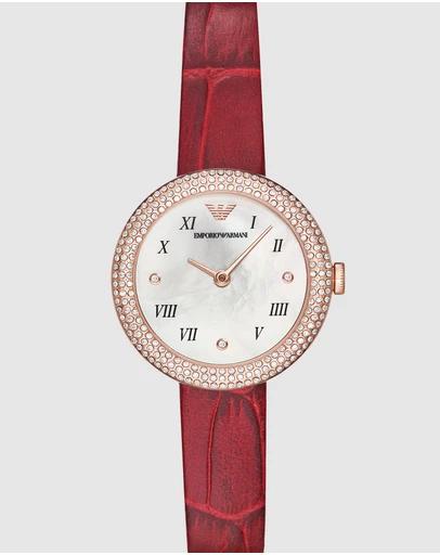 Burgundy Analogue Watch AR11357